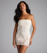 Felicia Floral Beaded Mini Dress