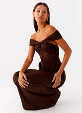 Either Way Maxi Dress - Chocolate