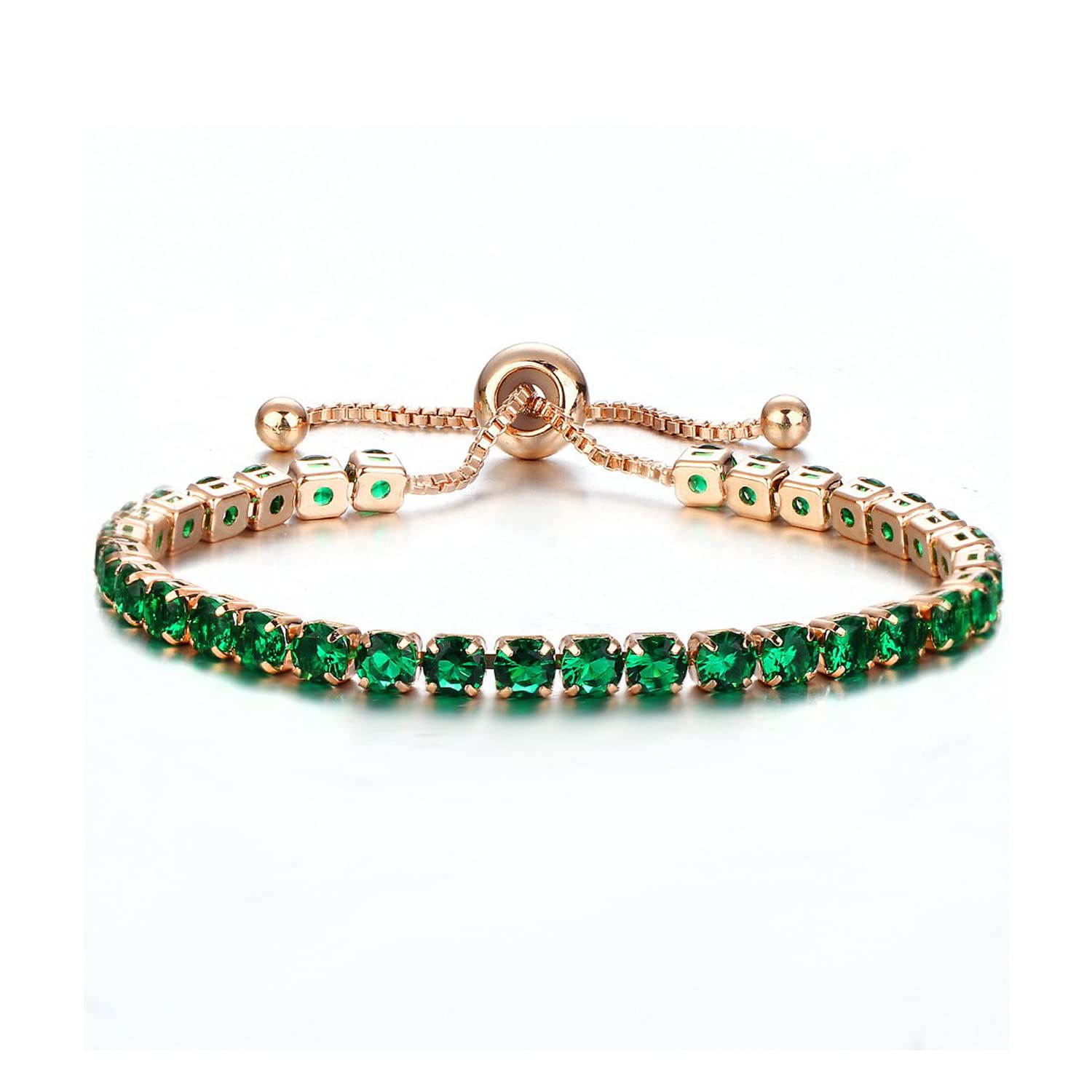 CiNily Adjustable Tennis Bracelets for Women Teen Cubic Zirconia Bracelet